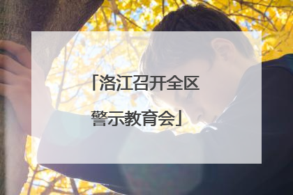 洛江召开全区警示教育会